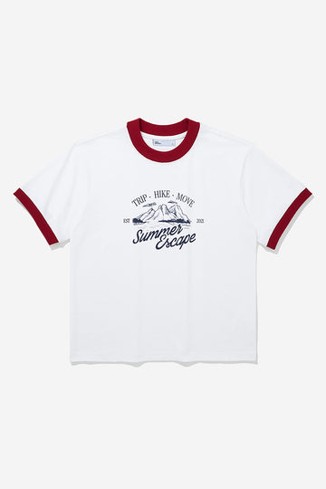 REGULAR TEE RINGER SUMMER ESCAPE - Red