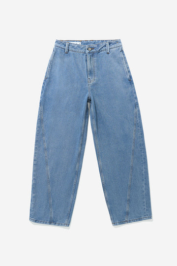 WOMEN'S BASIC BALL DENIM PANTS - Light Blue