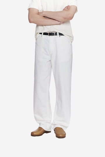 MEN'S BASIC WIDE DENIM PANTS - White