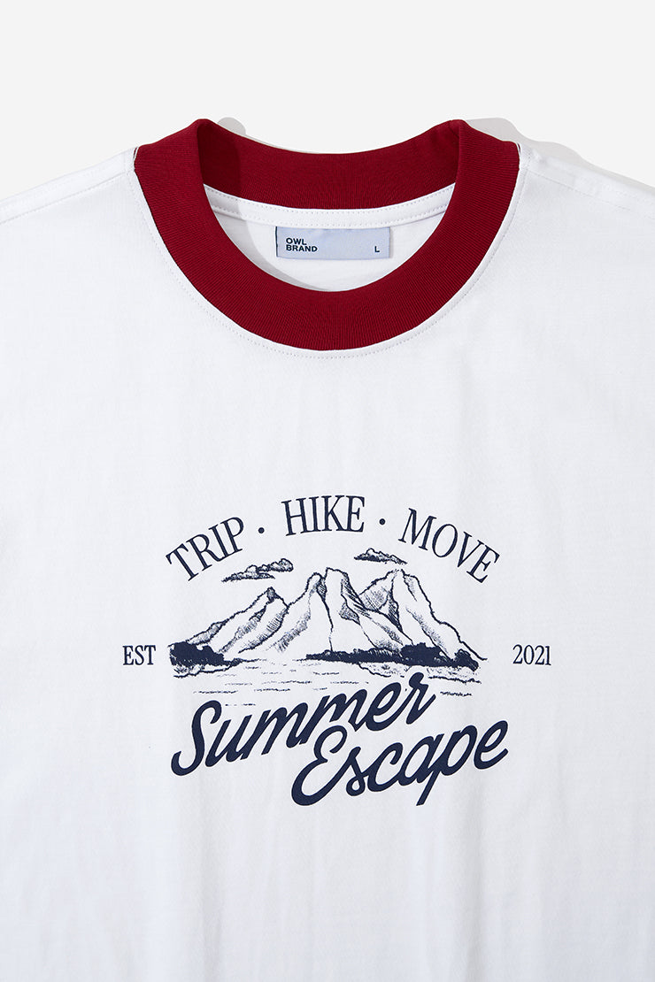 REGULAR TEE RINGER SUMMER ESCAPE - Red