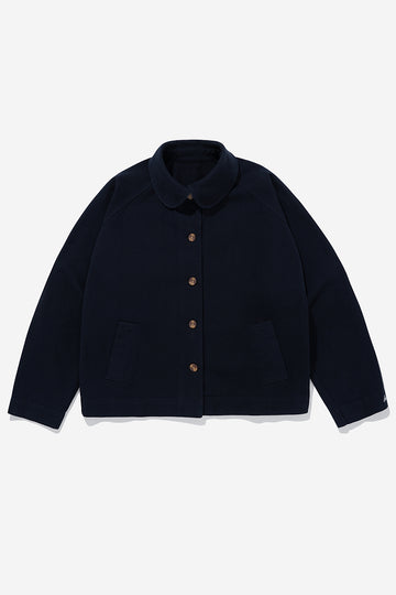 WOMEN'S COLLAR KAKI JACKET - Navy