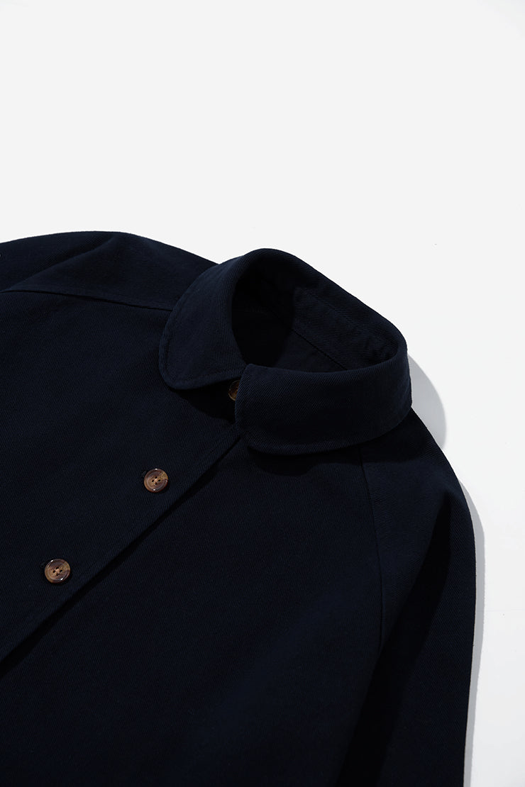 WOMEN'S COLLAR KAKI JACKET - Navy