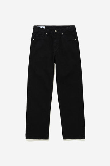 MEN'S BASIC RELAX DENIM PANTS - Black