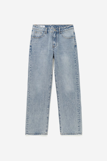 MEN'S BASIC RELAX DENIM PANTS - Dirty Blue