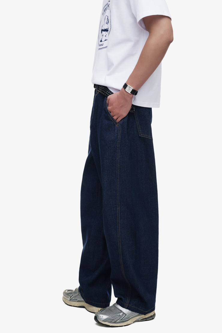 MEN'S BASIC BALL DENIM PANTS - Indigo