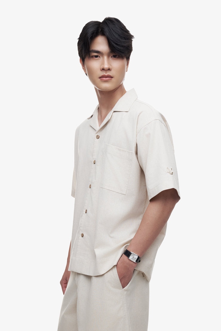 BASIC LINEN CUBAN SHIRT