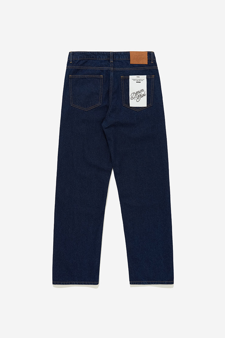MEN'S BASIC RELAX DENIM PANTS - Indigo